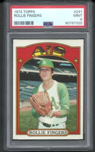 1972 Topps  #241 PSA 9  Rollie Fingers  A's