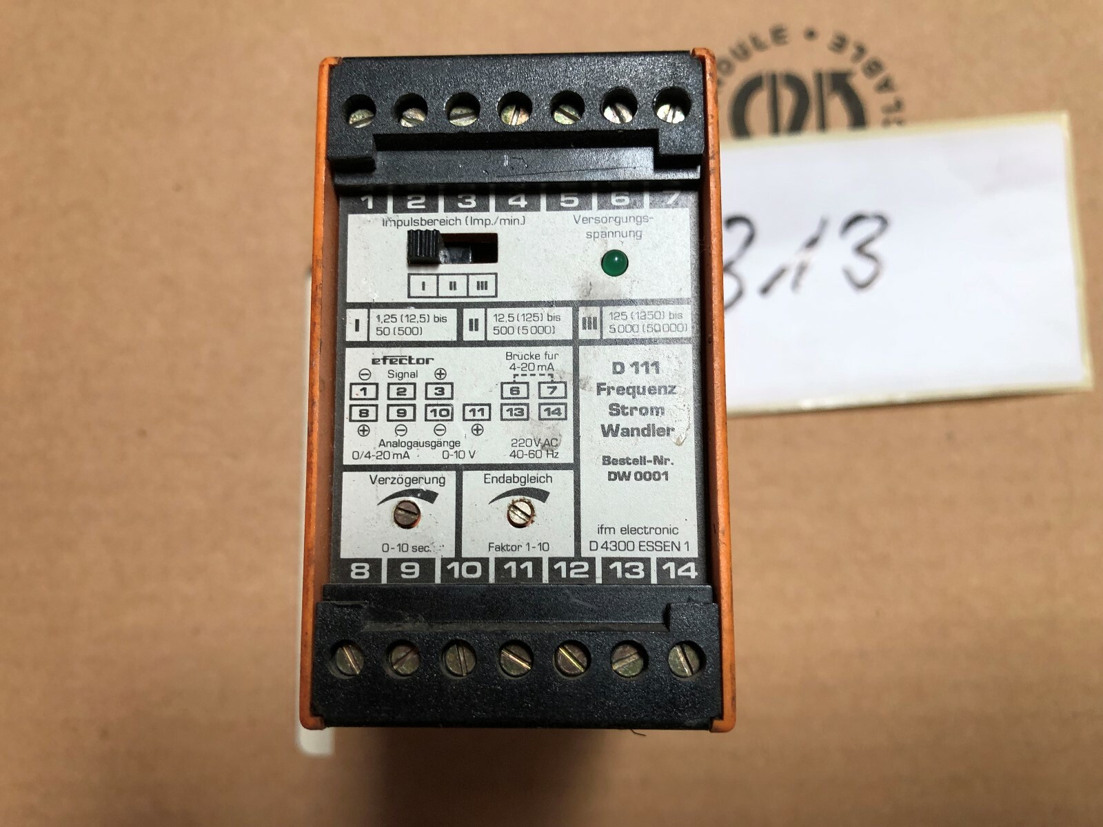 IFM Frequency Current Converter D 111 DW eBay