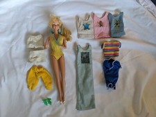1970s Barbie Shorts Tank Casual Clothing Doll Bathing Suit Swim Swimwear Lot VTG