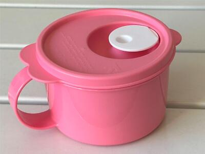 New Tupperware CrystalWave Soup Mug - Pink