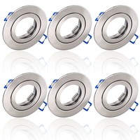 6 Pack Bad Einbaustrahler Flach Feuchtraum Ip44 Led 230V Einbau Einbauleuchte