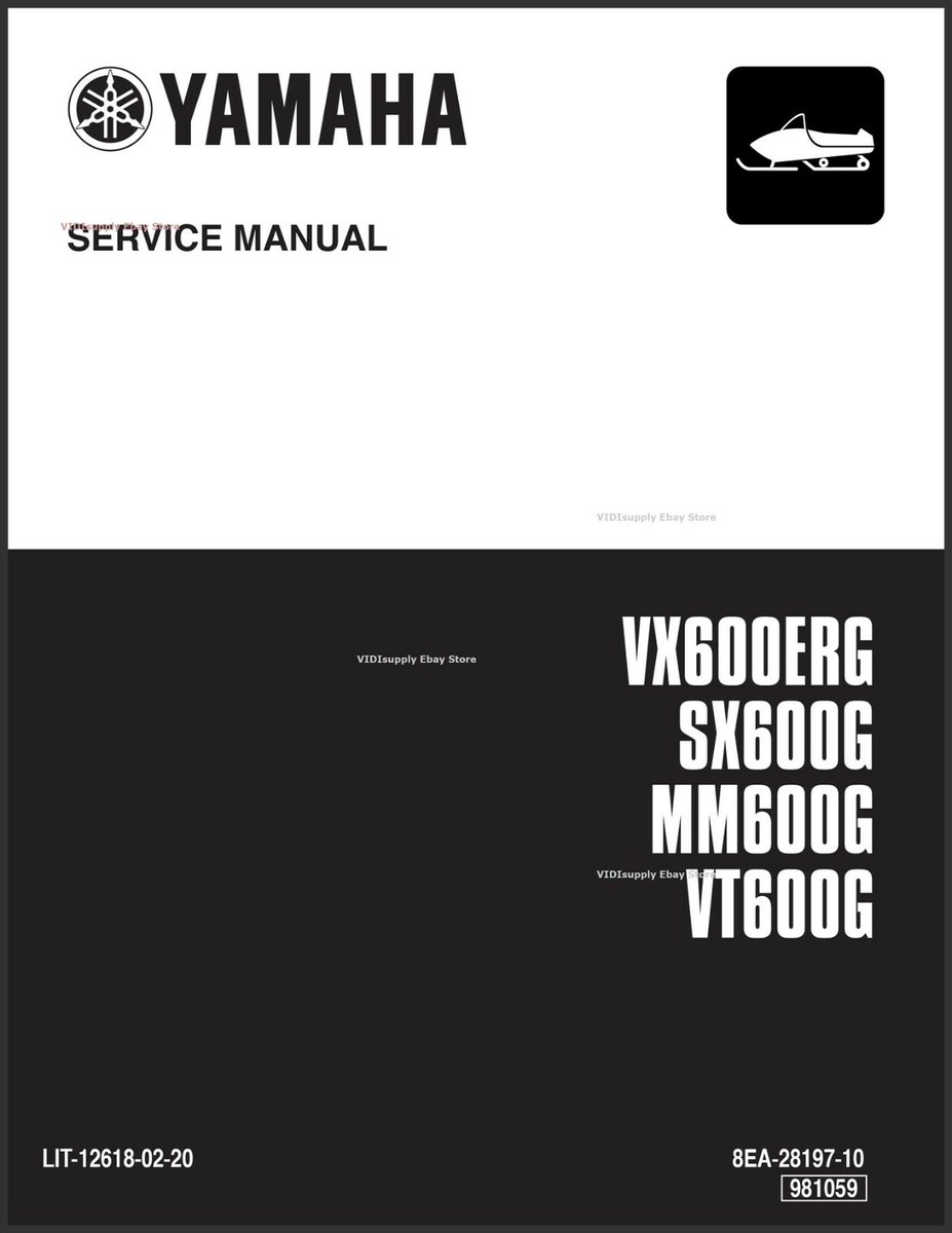 New Yamaha Mountain Max SX600R V-Max 600ER Venture 600 Service