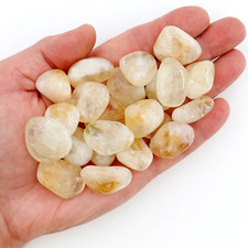 Citrine Crystal Tumbled Natural Yellow Pocket Stone Healing Reiki Rocks - 1 Pc