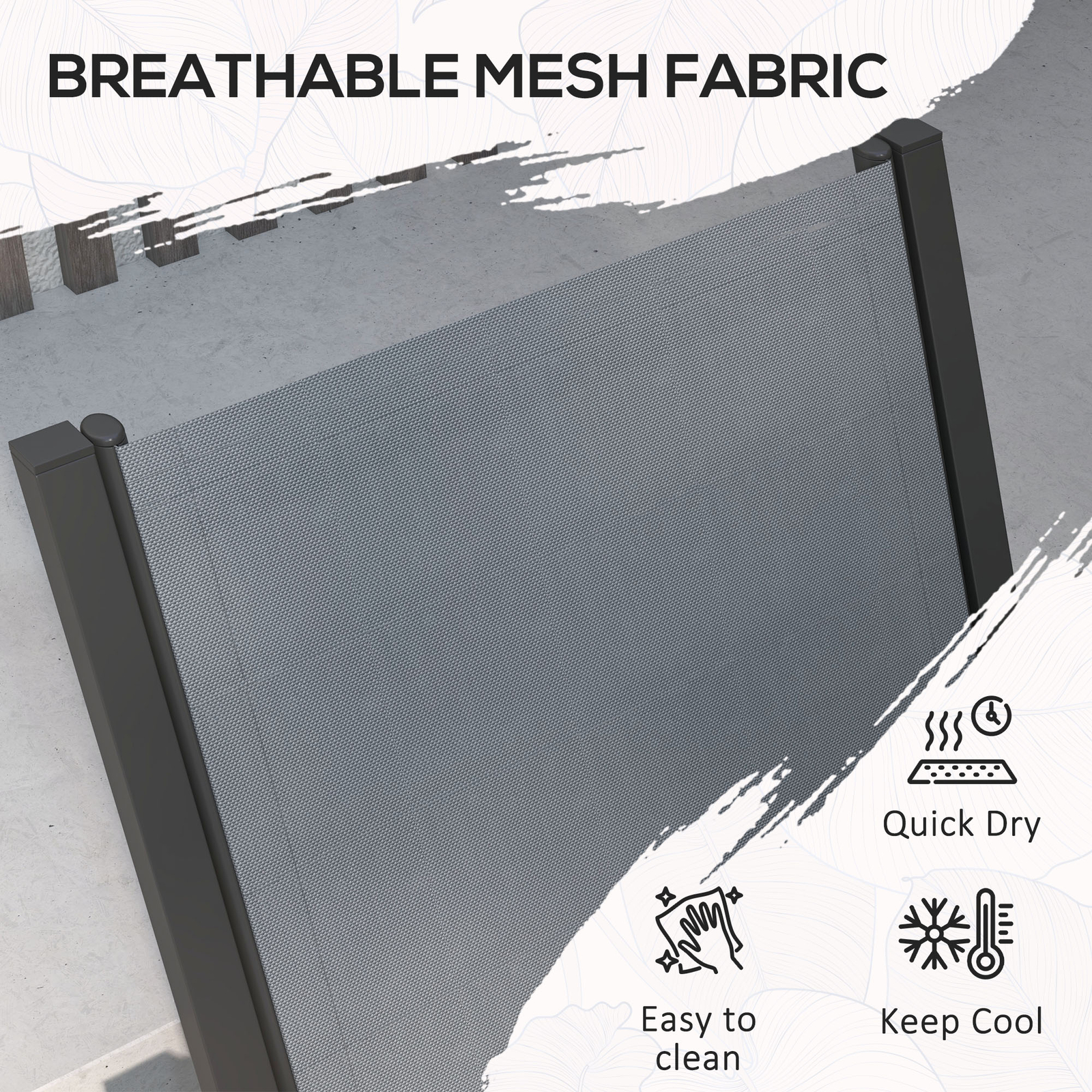 Outsunny 7 PCs Garden Dining Set, Woodplastic Composite Table & 6