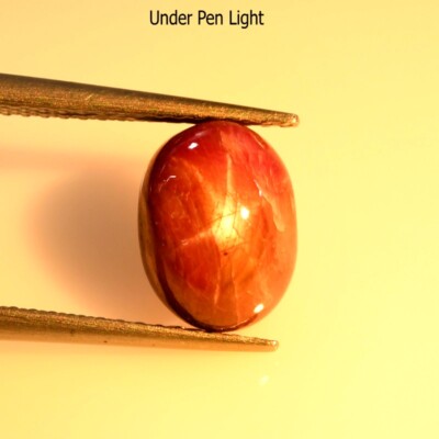 3.61 Cts 6 Rays Pink Star Ruby Cabochon Natural Loose Gemstone Madagascar