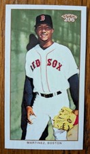 PEDRO MARTINEZ, 2002 TOPPS 206, POLAR BEAR BACK, MINI CARD #233, RED SOX