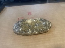 Vintage Beaded Floral Gold Trim Change Purse 5  x3  