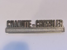 Vintage Chanute Chrysler Chanute Kansas Plastic Dealer Badge Emblem Trunk Tag