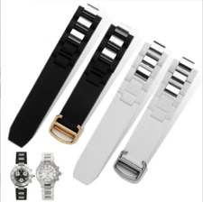 Rubber Watch Strap for Cartier 21st Century Collection 20*10mm Silicone Lug Band