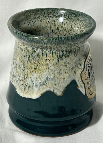 Silver Forest Inn Bozeman Montana Deneen Pottery Coffee Cup Mug Green Drip - 第 2/7 張圖片