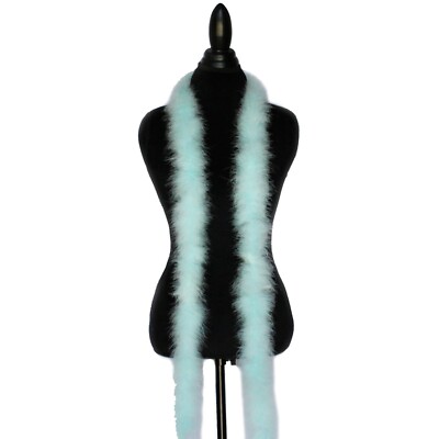 Aqua Blue 22 Grams Marabou Feather Boa 6 Feet Long Crafting Sewing Trim