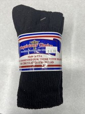 Physicians Choice Premium Footwear for Diabetics Socks Black Size 6-8