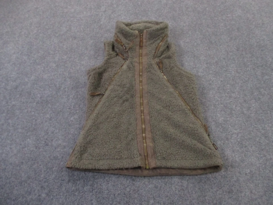 Kuhl Chaleco Chaqueta Mujer M Verde Vellón Difuso Senderismo Cremallera Aire Libre Camping