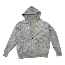 Vintage Thermal Lined Zip Hoodie Mens Large YKK Waffle 80s 90s USA Distressed