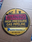 Old Vintage Antique Metal Texas Oil Field Sign Mancave