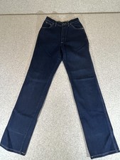 Wrangler Jeans Womens 8 Dark Indigo High Rise Straight Western USA Vintage 90s