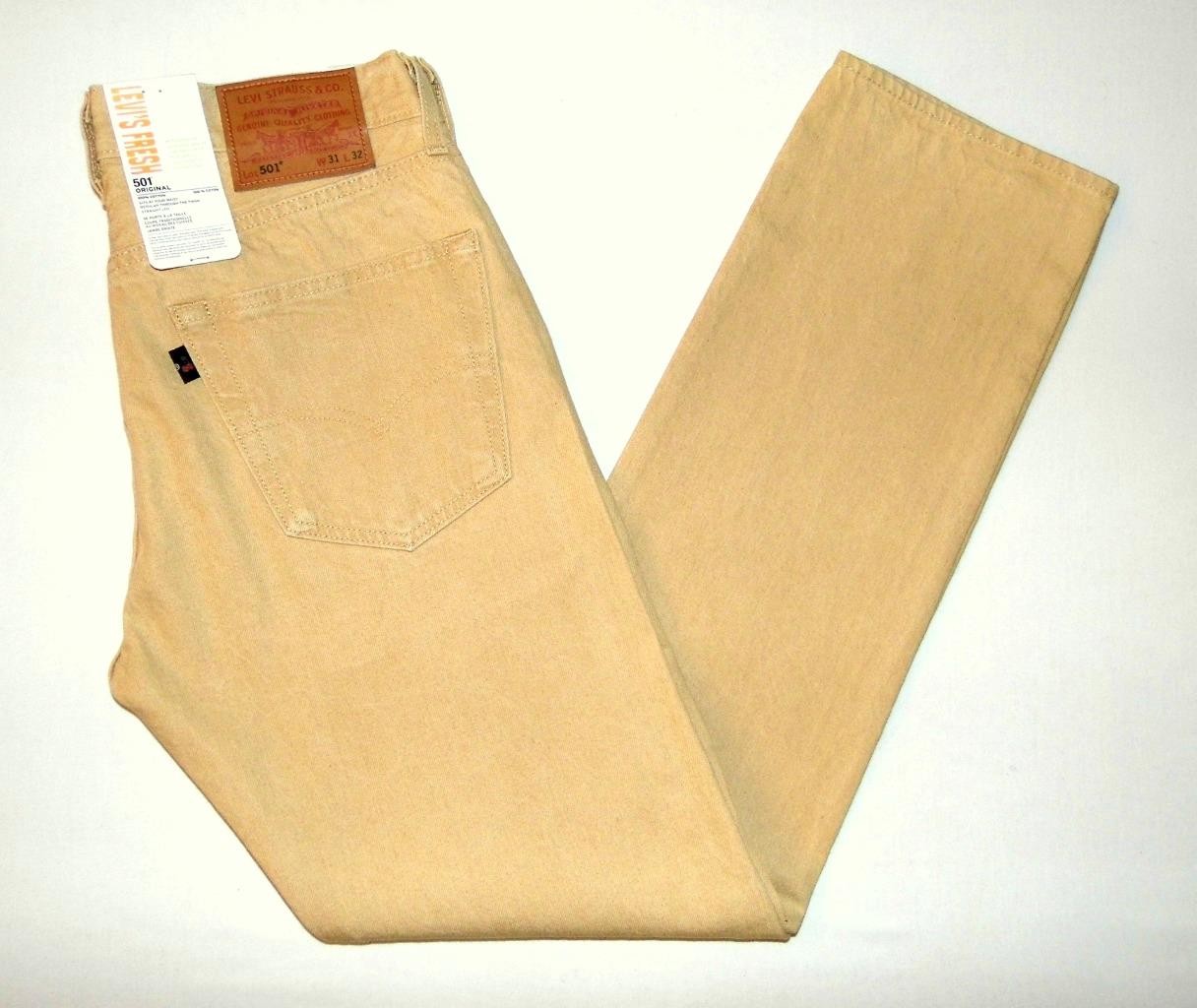LEVI'S - Men's 501 Original Fit Jeans 31""W x 32""L Yellow Brown Premium Denim