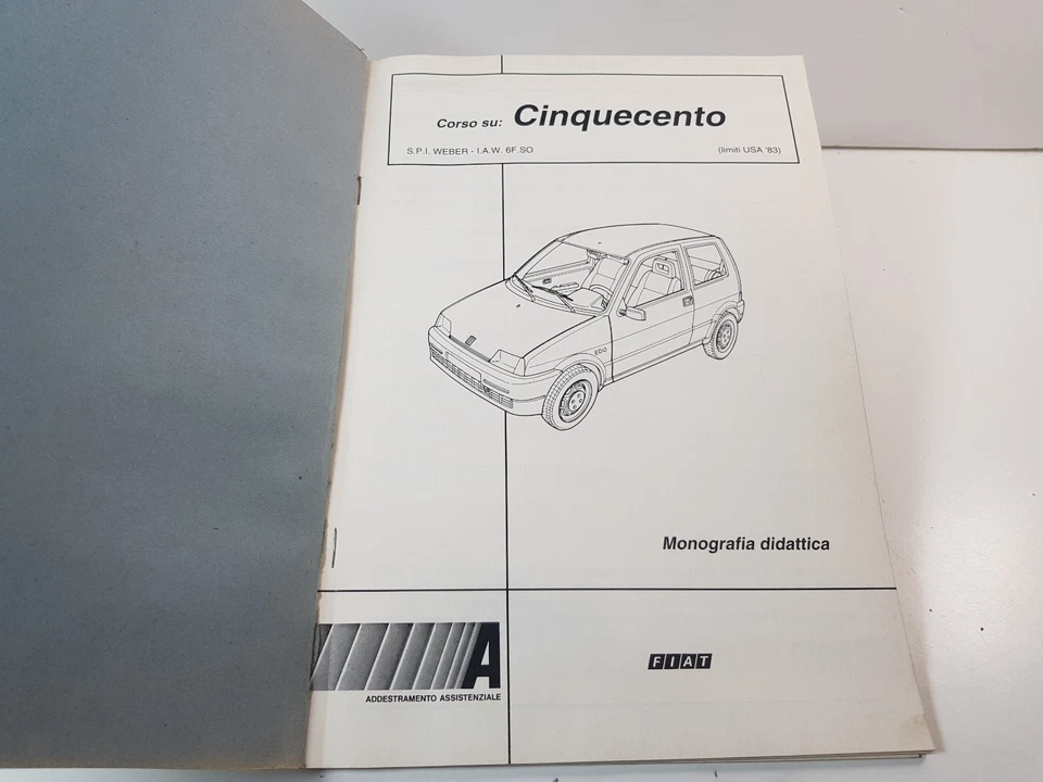 Manuale officina Fiat Cinquecento 500 corso tecnico vettura monografia didattica - Immagine 4 di 4