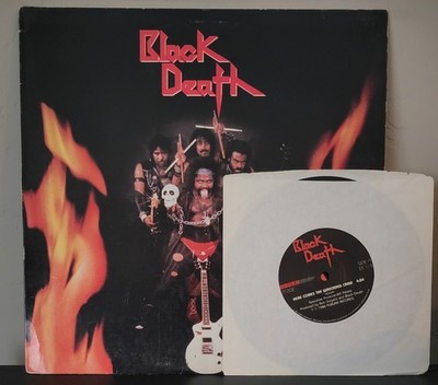 Black Death - Self Titled 1984 Auburn Records ORIGINAL Ohio Metal LP + 7'' AU 002