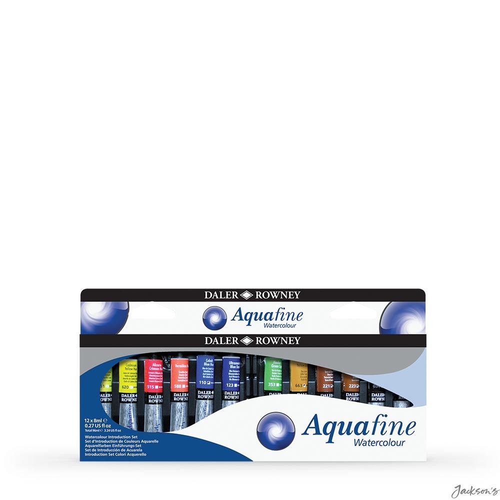 Daler-Rowney Aquafine Watercolour Paint Set 8ml 12 Colours Introduction Set