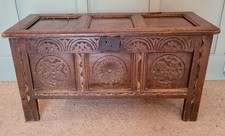 Antique 17th Century solid Oak Coffer / Blanket Box