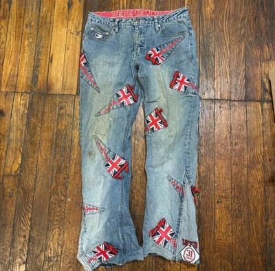 PEPE JEANS LONDON women s Flared Y2K Union Jack