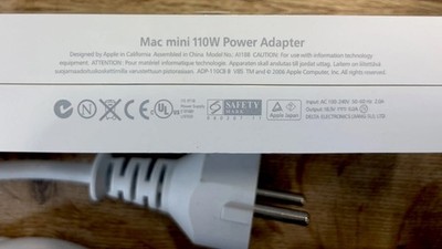 Original Apple Mac Mini 110W Power Adapter Netzteil Model: A1188