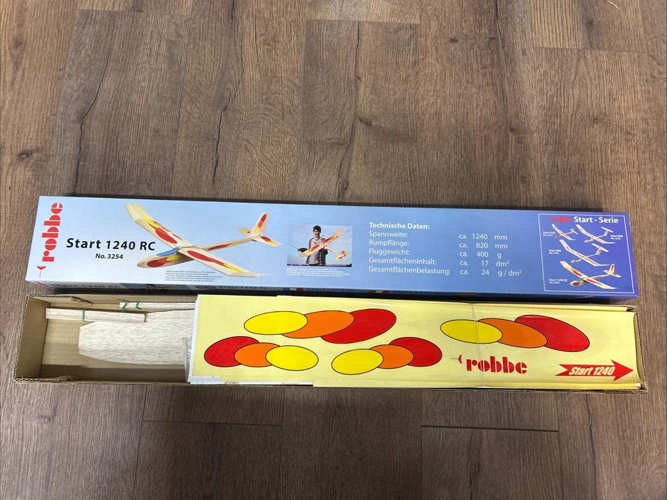Robbe Start 1240 RC No. 3254 48 Inch 1240 MM Wing Span NOS Airplane Kit Balsa - Image 2 of 4
