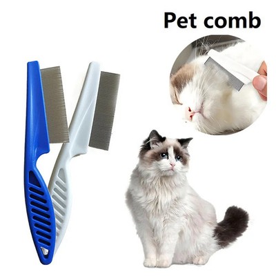 Lice Pet Comb Pet Hair Shedding Comb Stainless Steel Flea Comb for Cat Dog Long 