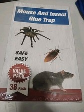 38Pack Mouse Insect Traps Indoor for Home, Glue Traps for Mice Roach Ant...