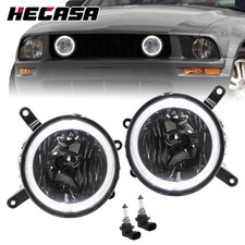 Hecasa Fog Lights Wled Halo Running Light Smoke For Ford Mustang Gt 2005-2009