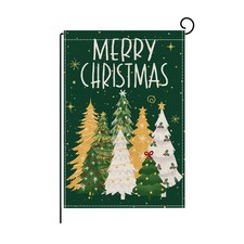 Christmas Garden Flag 12x18 Inch Double Sided Outside Christmas Decoration Sn...