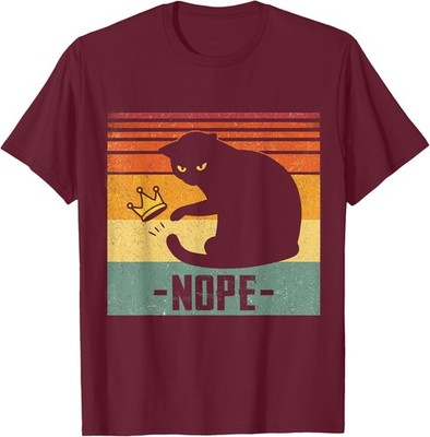 No Kings in America Black Cat Funny Cat Kicking Crown Unisex T-Shirt