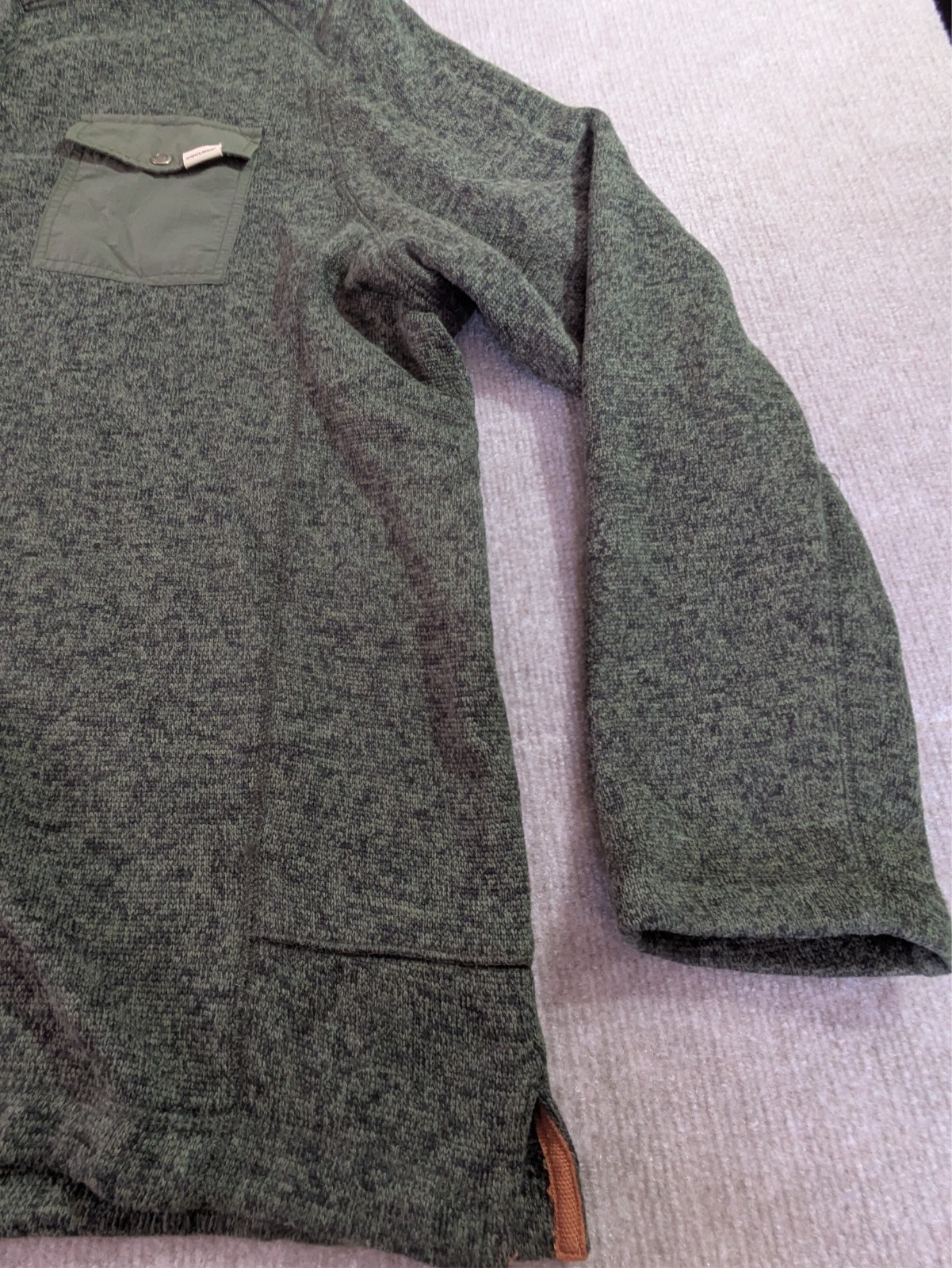 Woolrich Polyester Henley Gray Snap Button Sweate… - image 4