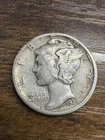 1938-D Mercury Dime - Actual Silver Coin Shown Fine Shape Same Day Shipping Free