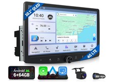Autoradio Android Auto 10,1" QLED 2DIN Navi Radio CarPlay kabellos 4G LTE WiFi 6