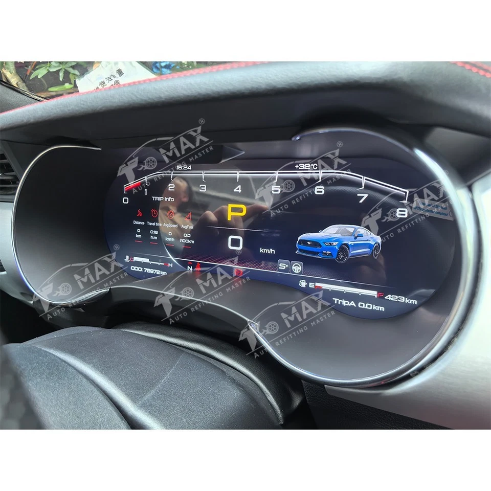 Panel de instrumentos digital de auto de segunda generación para Ford Mustang 2015-2023 Foto 2 de 4