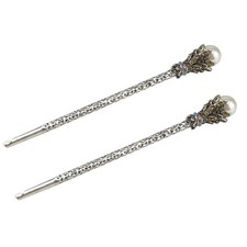 Pack of 2 Vintage Rhinestone Pearl Hair Stick Vintage Hair Chopsticks Hairpin...
