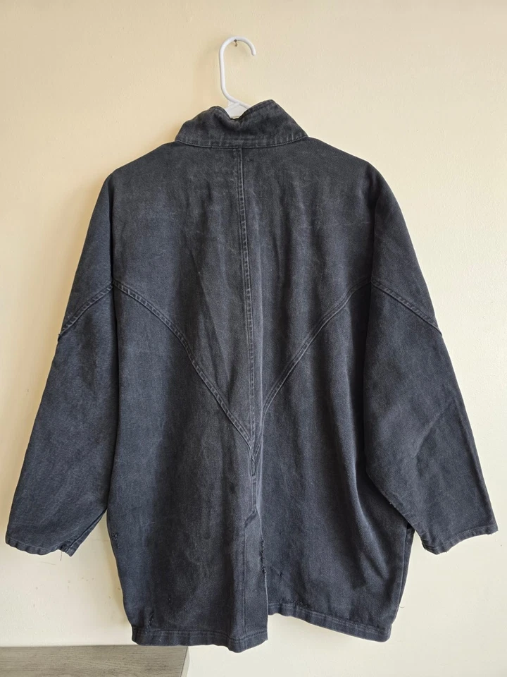 Abrigo Chaqueta De Colección Años 80 PADO Piedra Negro Dolman Sv Bordado Tachuelas Talla Grande Foto 2 de 4