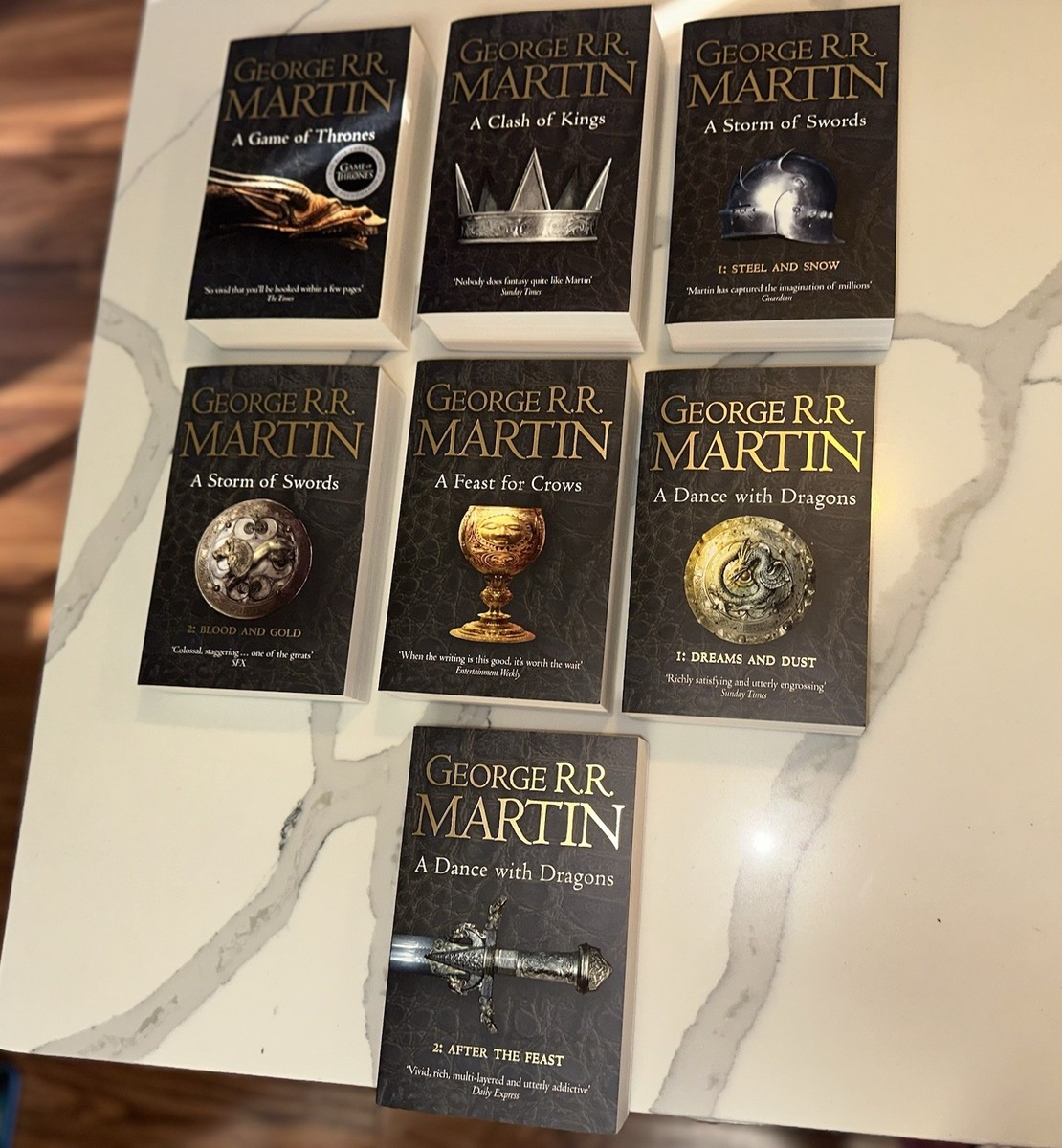 Game of Thrones A Song of Ice and Fire 7 Book Set George R.R.