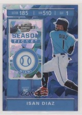 2020 Panini Chronicles Contenders Optic Blue Ice Prizm 78/99 Isan Diaz #27 1p5