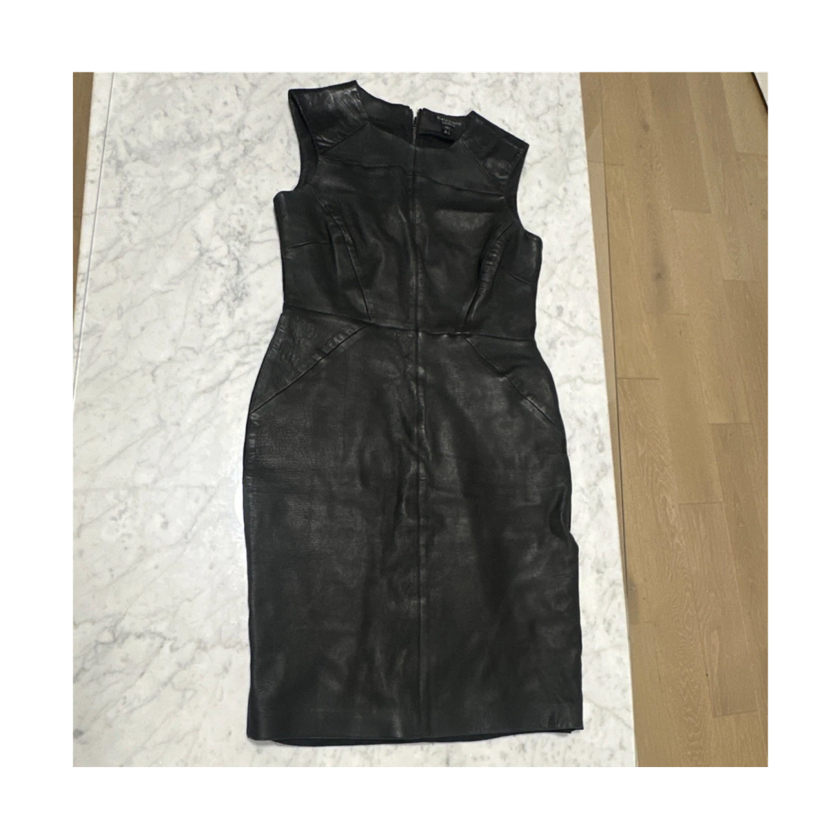 chinese dress ladies Black Faux Leather Sleeveless Bodycon Mini Dress main image 1