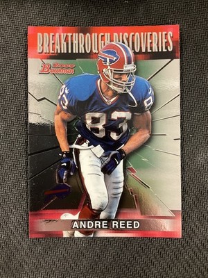 2000 Bowman #BD7 Andre Reed Breakthrough Discoveries Buffalo Bills