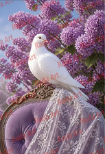Digital Photo Picture Art Ai Background Wallpaper for Desktop Phone White dove