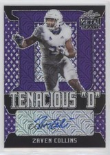 2021 Leaf Metal Draft Tenacious D Purple Mojo 4/7 Zaven Collins #TD-ZC1 Auto 4z8