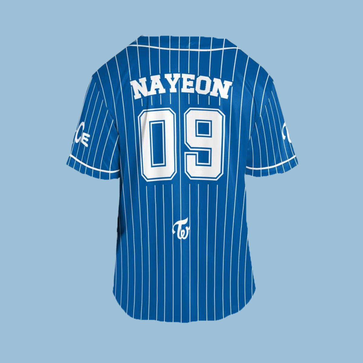 TWICE THIS IS FOR Blue Baseball Jersey Once Merch Shirt Kpop