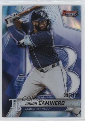 2025 Bowman's Best Aqua Lava Refractor 93/199 Junior Caminero #53 1az7