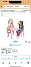 Disney Princess Musical Vanity Playset with Mirror, Stool  Tiara