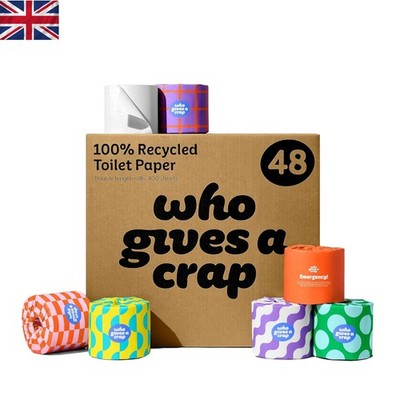 Luxurious Eco-Friendly Toilet Paper - 100% Recycled, 48 Rolls of 3-Ply Softness