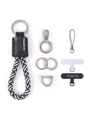 project-cb Phone Finger Ring Strap 1,Phone Tether Tab 2,Phone Whiteblack-s 